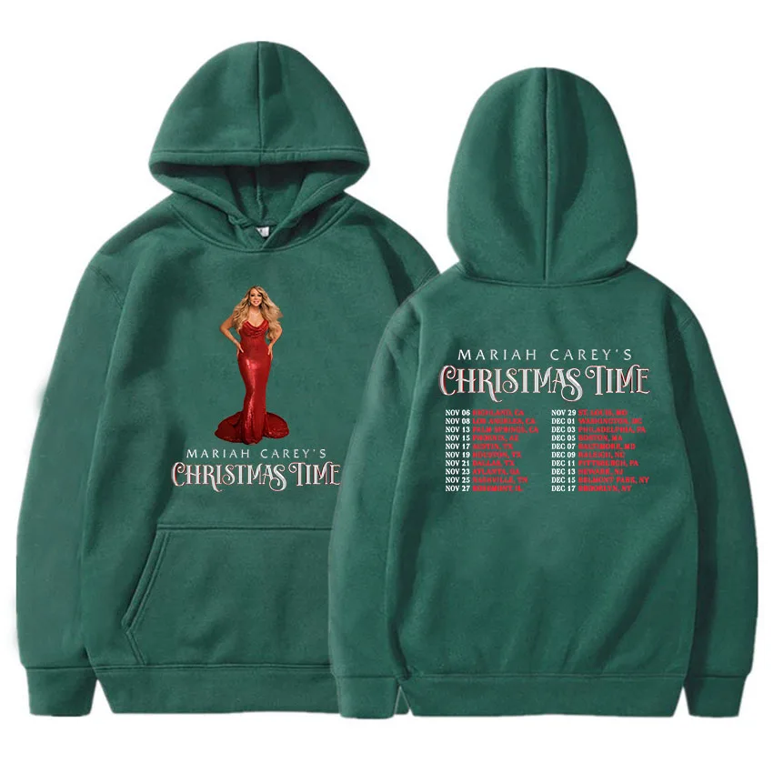 Christmas Time Mariah Carey Singer Hoodies Moletom Feminino Hooded Long Sleeve Women/Men Sweatshirts Printing Hoodie Female/Male