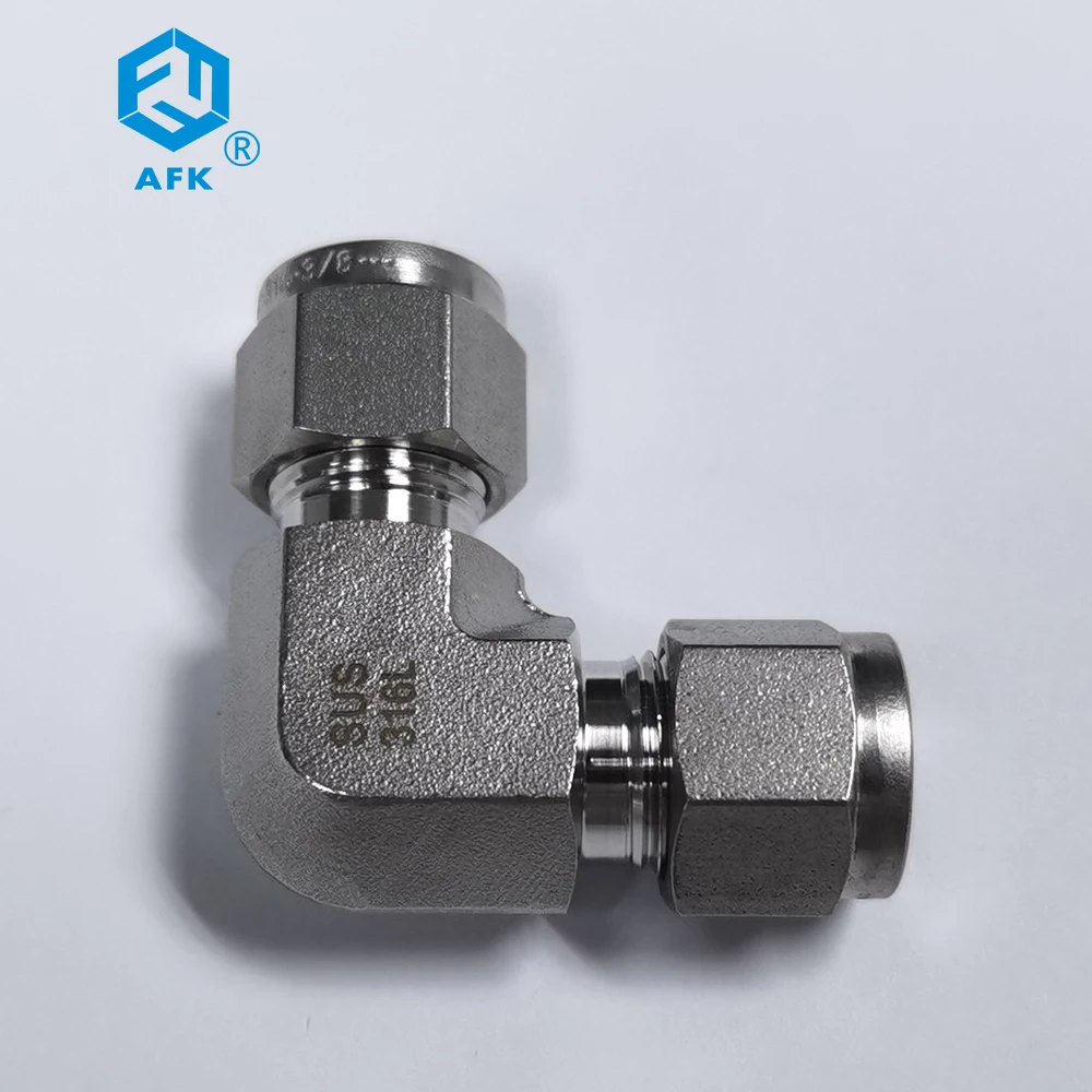 Tube fitting 6mm 8mm 10mm Double Ferrule OD Union Elbow Compress pipe fittings