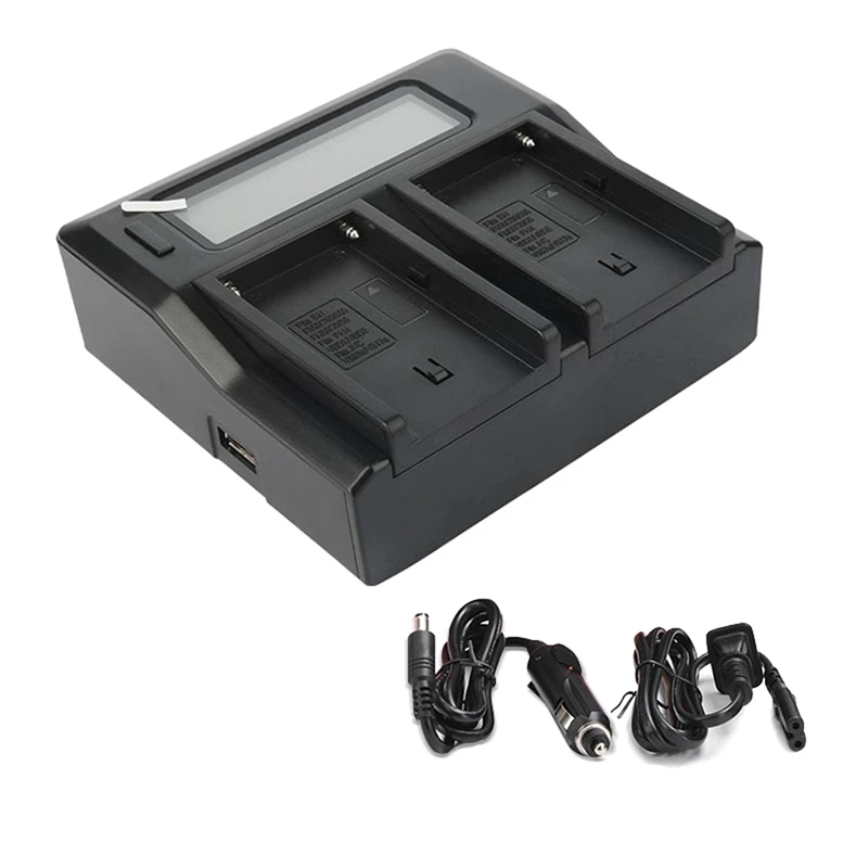 F970 Camera Battery Charger Smart Digital Charger For NP-F770 F750 F550 F960 Fill Light Battery Double Charge