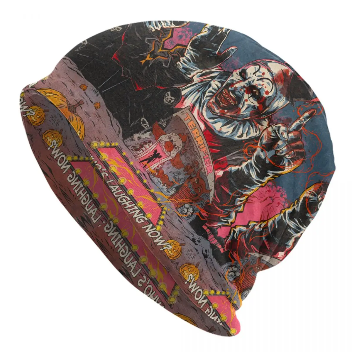 Custom Poster Of T-Terrifiers Skullies Beanies Caps Winter Warm Knitting Hat Men Women Fashion Adult Bonnet Hats Outdoor Ski Cap