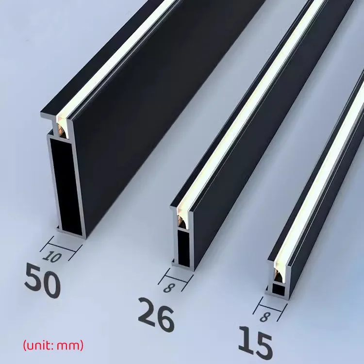 Barra de luz dura de perfil Led de aluminio para armarios, decoración de pared, rodapié, iluminación Interior de techo, base de canal lineal DIY