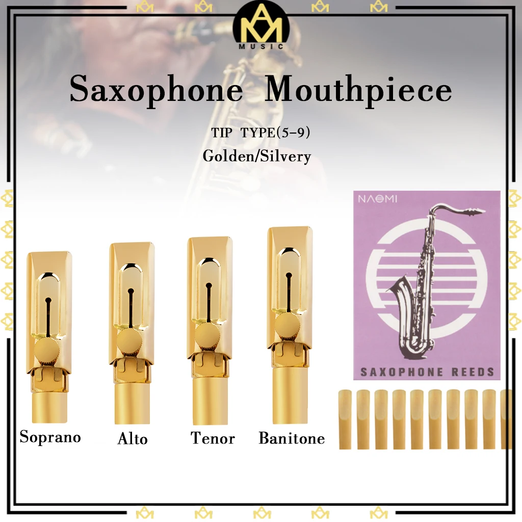 

Professional Metal Mouthpiece Soprano/Alto/Tenor/Baritone Saxophone Mouthpiece w/Cap & Ligature Good Replacement For Sax