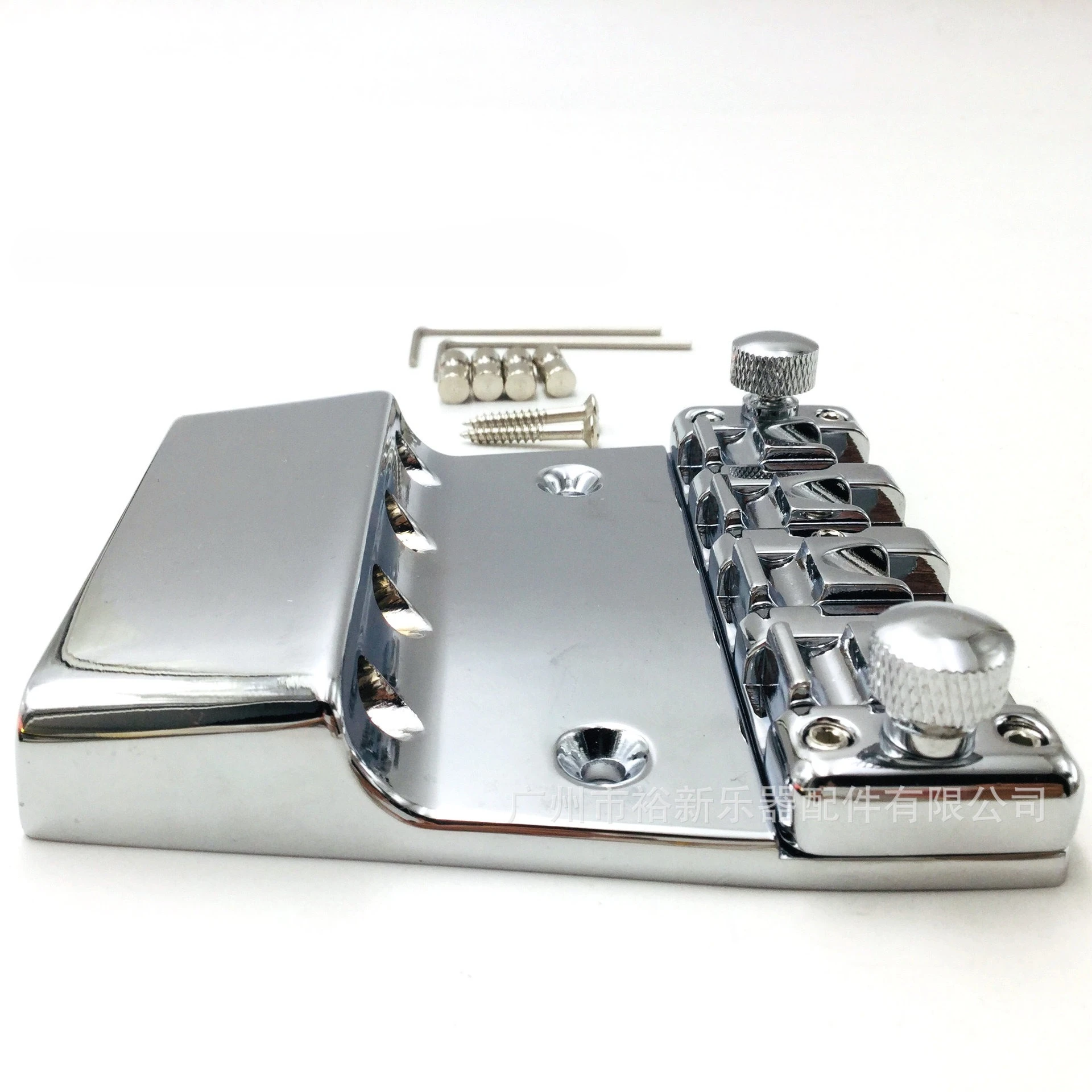 Electric Guitar Bridge Bass String Bridge Lower Horse Silver Shoe-shaped 4-string Electric Bass Bridge Tailpiece