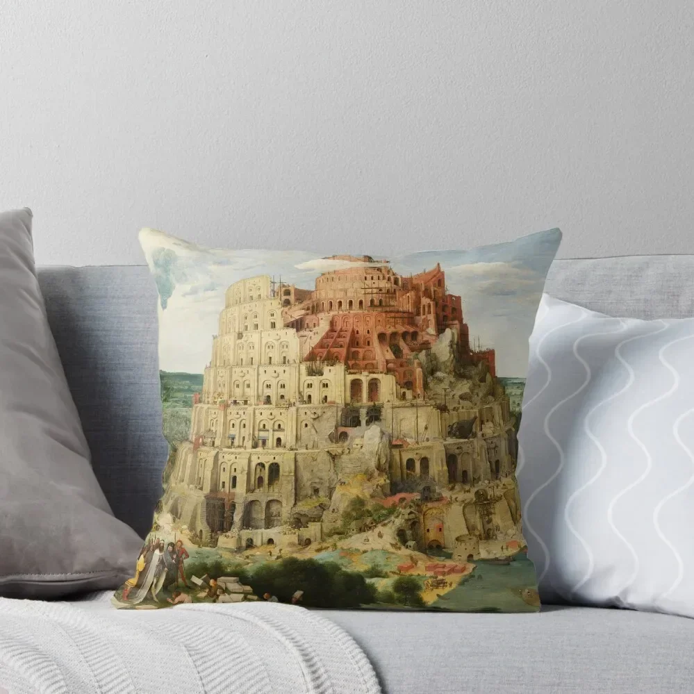 

Pieter Bruegel Tower of Babel Throw Pillow autumn decoration luxury home accessories Cushions Cover autumn pillowcase pillow