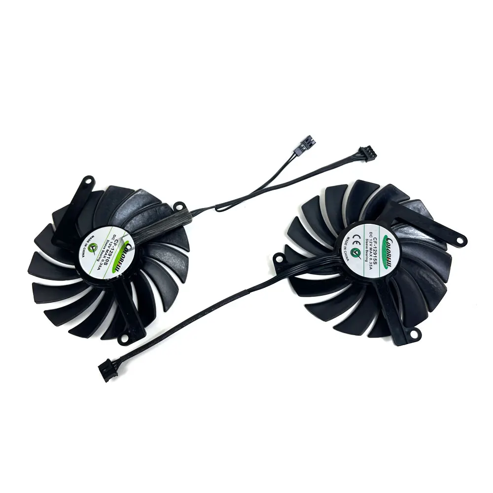 2PCS/SET CF-12910S 4PIN 0.35A RTX 3050、3060TI Twin x2 GPU FAN，For INNO3D RTX 3050、3060Ti、3070 Twin x2 Oc Video card cooling fan