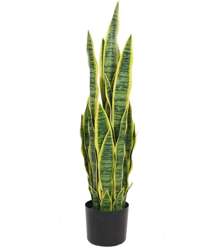 Pianta artificiale di Sansevieria, 90 cm, con cesto intrecciato, ideale per la casa e il giardino.