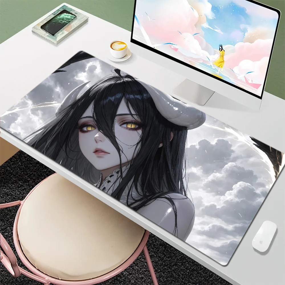 Albedo O-Overlord Cute Mouse Pad Desk Mat Large Non-slip Anti-fray Keyboard Ergonomic Office Rubber PC Home Custom