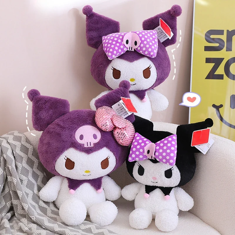 

Kawaii Anime Sanrio Kuromi New Plush Toys Plush Doll Bedroom Decoration Sofa Pillow Cartoon Cute Boy and Girl Christmas Present