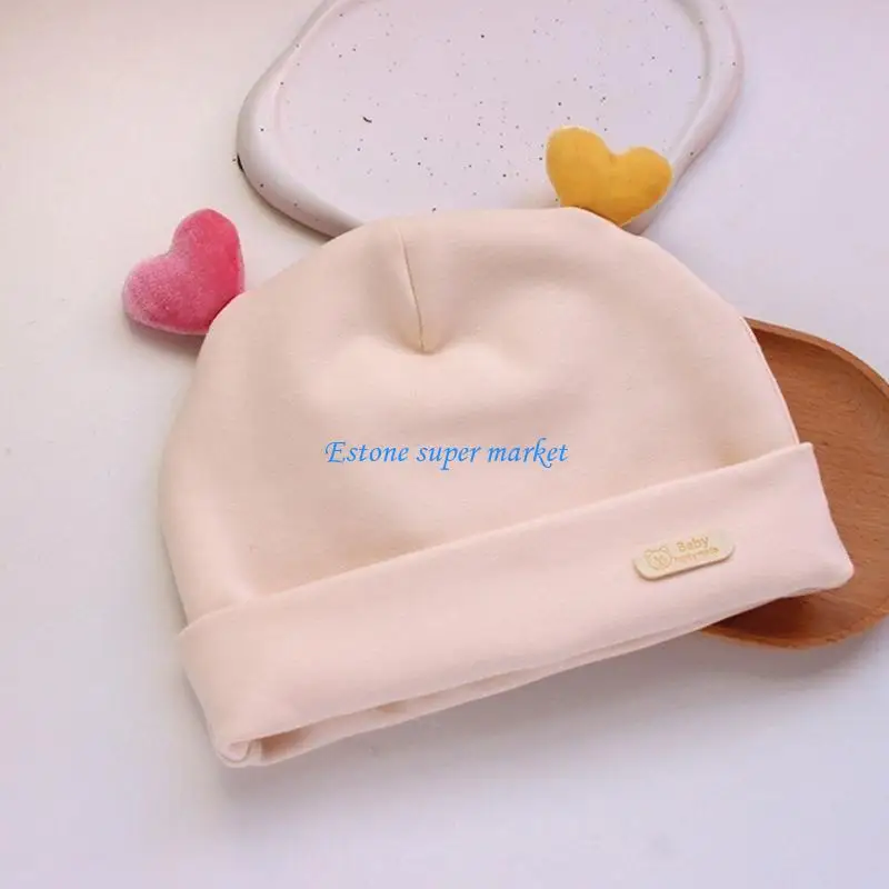 090B غطاء رأس لطيف على شكل نجمة/قلب لطيف على البشرة الحساسة ومثالي لحديثي الولادة