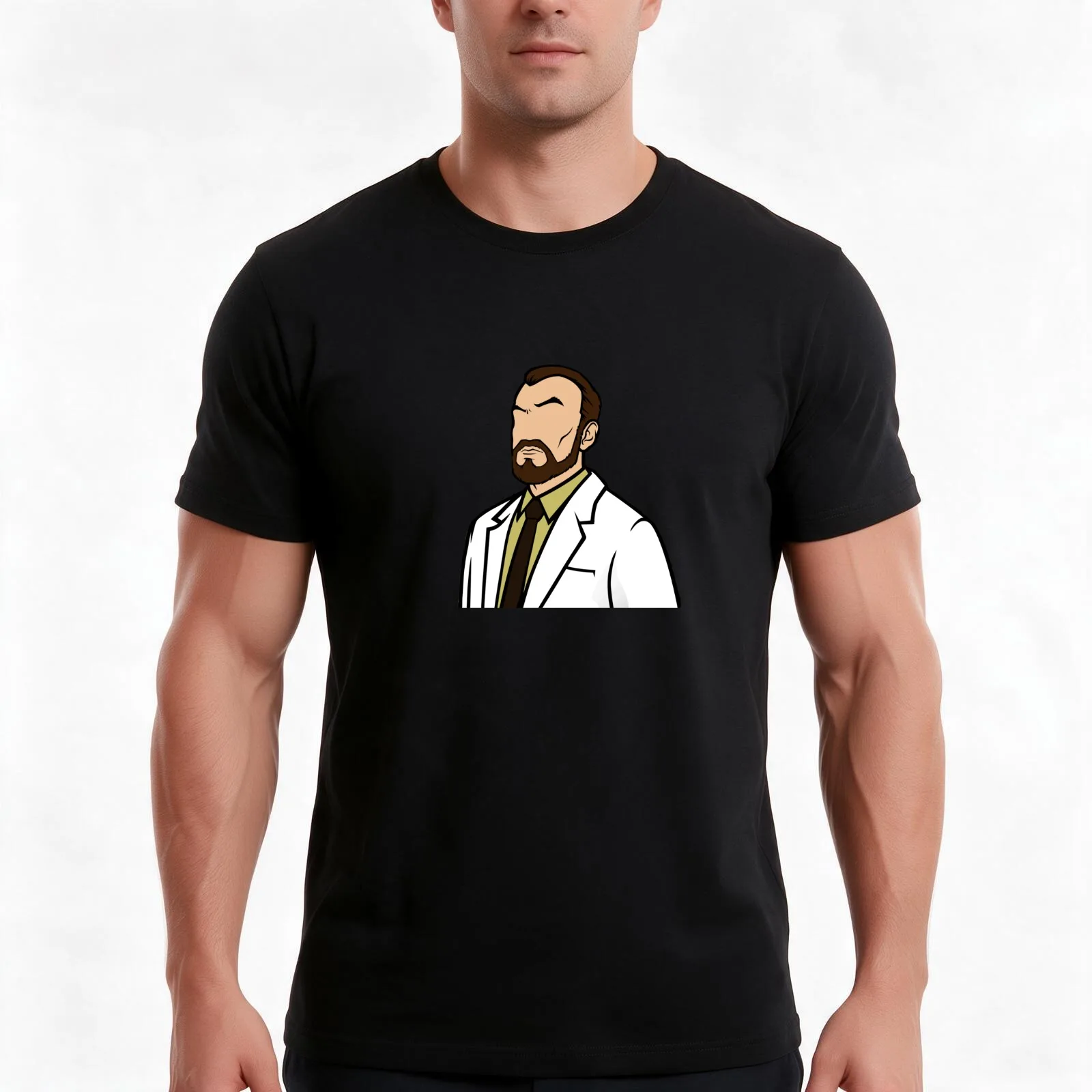 Krieger - Archer T-Shirt, Summer Casual Cotton Tee, Oversized Streetwear Tops, Vintage Graphic Print, Loose Fit Short Sleeve
