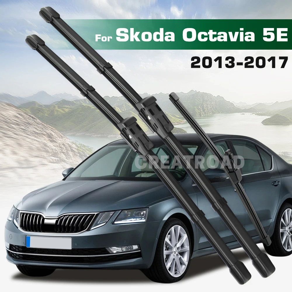 

GREATROAD Wiper LHD&RHD Front & Rear Wiper Blades Set For Skoda Octavia 5E Hatchback 2013 - 2017 Windshield Windscreen Window