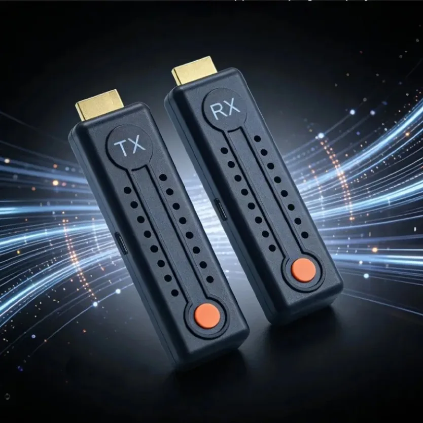 100M 1080P HDMI-Compatible Wireless Extender 5.8G HD Transmission Projector Video Extension for PC Laptop TV Projector Monitor