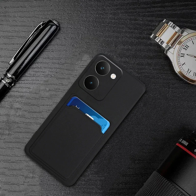 

Card Slot Holder Case for Realme P3 Ultra 5G C 71 73 Silicone Cover for Realme C75X C71 C73 Funda