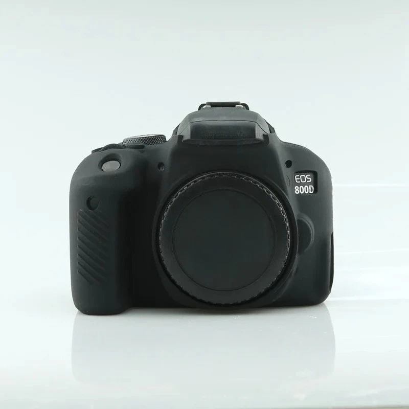 غطاء حماية لحقيبة الكاميرا، لهاتف Canon 800D حافظة سيليكون مفردة كبيرة أسود/مموه/أحمر/أصفر + طبقة مقسى مجانية #6