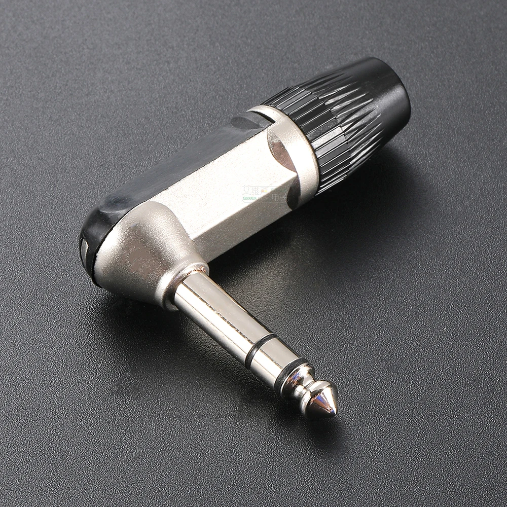 Neutrik's REAN Jack 6.35 TS TRS 90 ° L-shaped Right Angle Plug Stereo / Mono 2 3 Pole 6.5 1/4 Microphone Guitar Audio NYS207 208