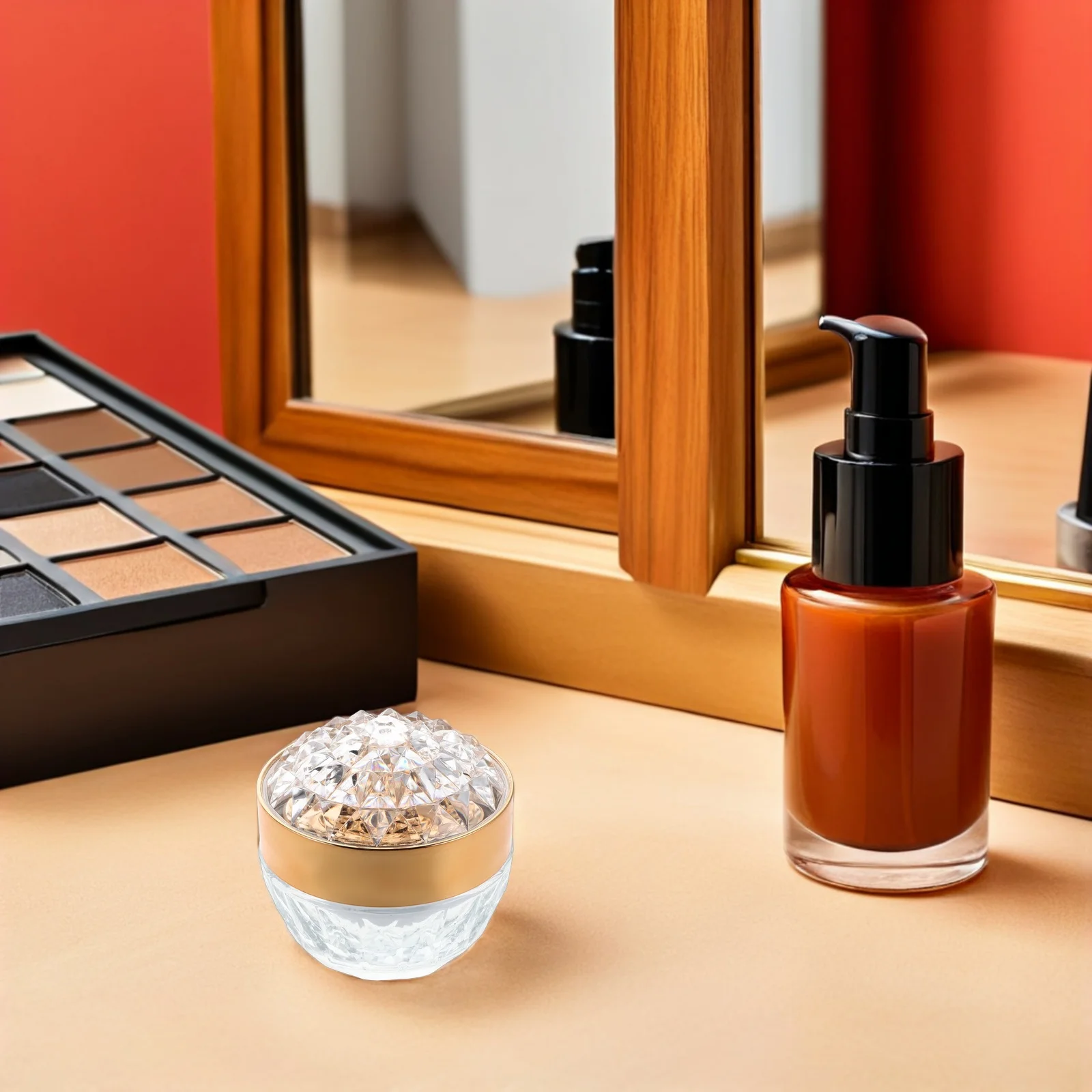 

5Pcs Refillable Cream Jars 30G Glass Facial Containers with Airtight Lids Portable Travel Jars for Lotions Balms Serums