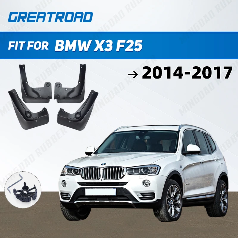 Front Rear 4pcs 2014 2015 2016 2017 FOR BMW X3 F25 Mudguards Fender Mud Flap Guard Splash Mudflaps Car Accessories