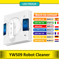 LIECTROUX YW509 Robot Window Cleaner, Double Water Tank, 3000Pa Suction Power Smart Path Planning, Remote Control Cleaning Robot
