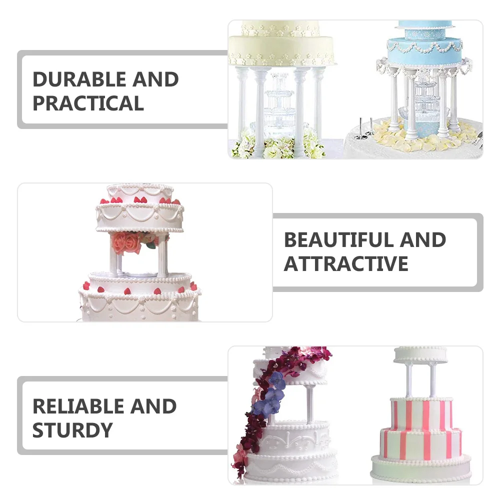 

Набор из 12 пластиковых подставок для торта в виде римских колонн для свадеб, дней рождения и юбилеев, многоярусные подставки для демонстрации тортов