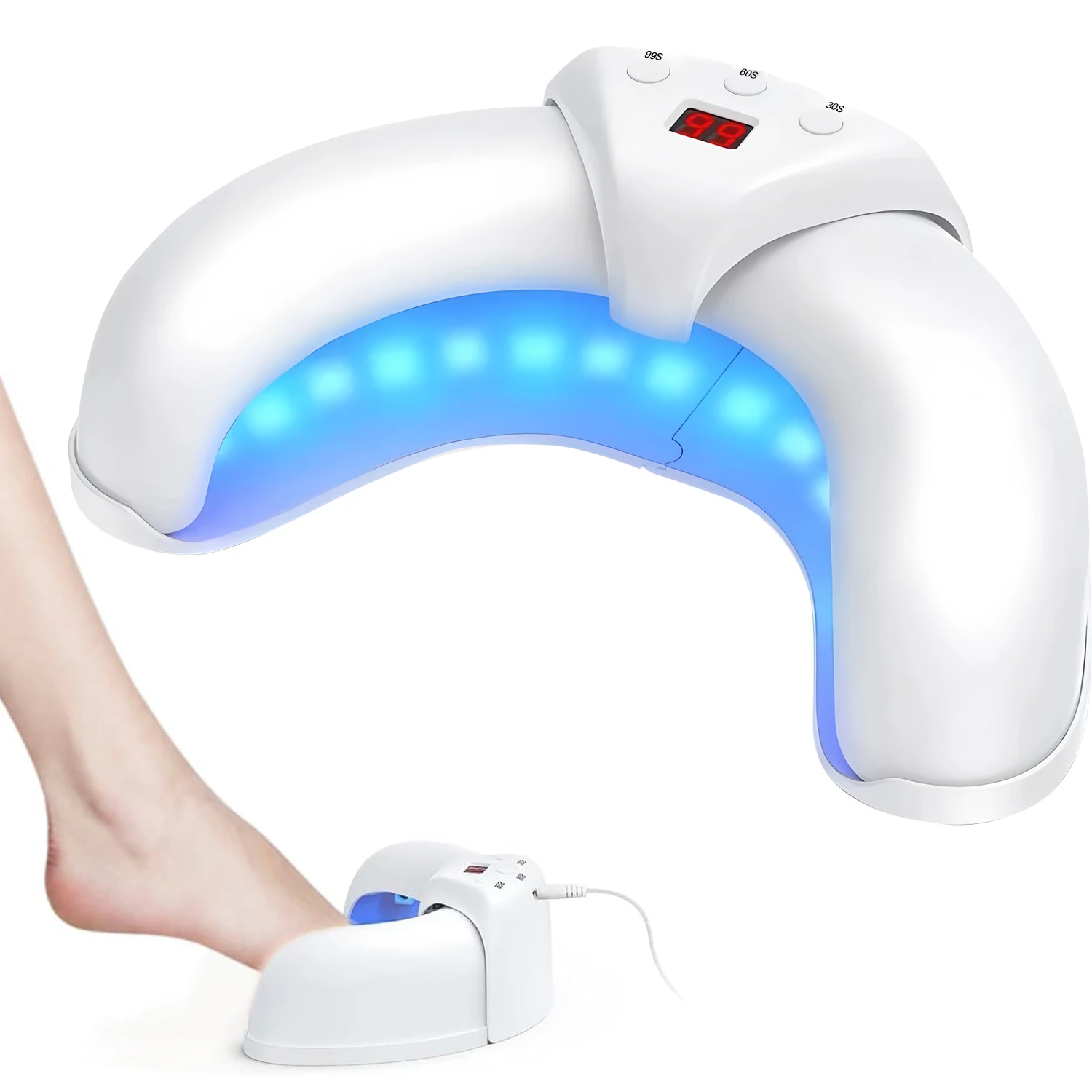 

UV LED Nail Art Lamp,Nail Fungus Cleaning, Foldable Nail Quick Dryer,3 Timers for Home and Salon Professional Curing Lamp