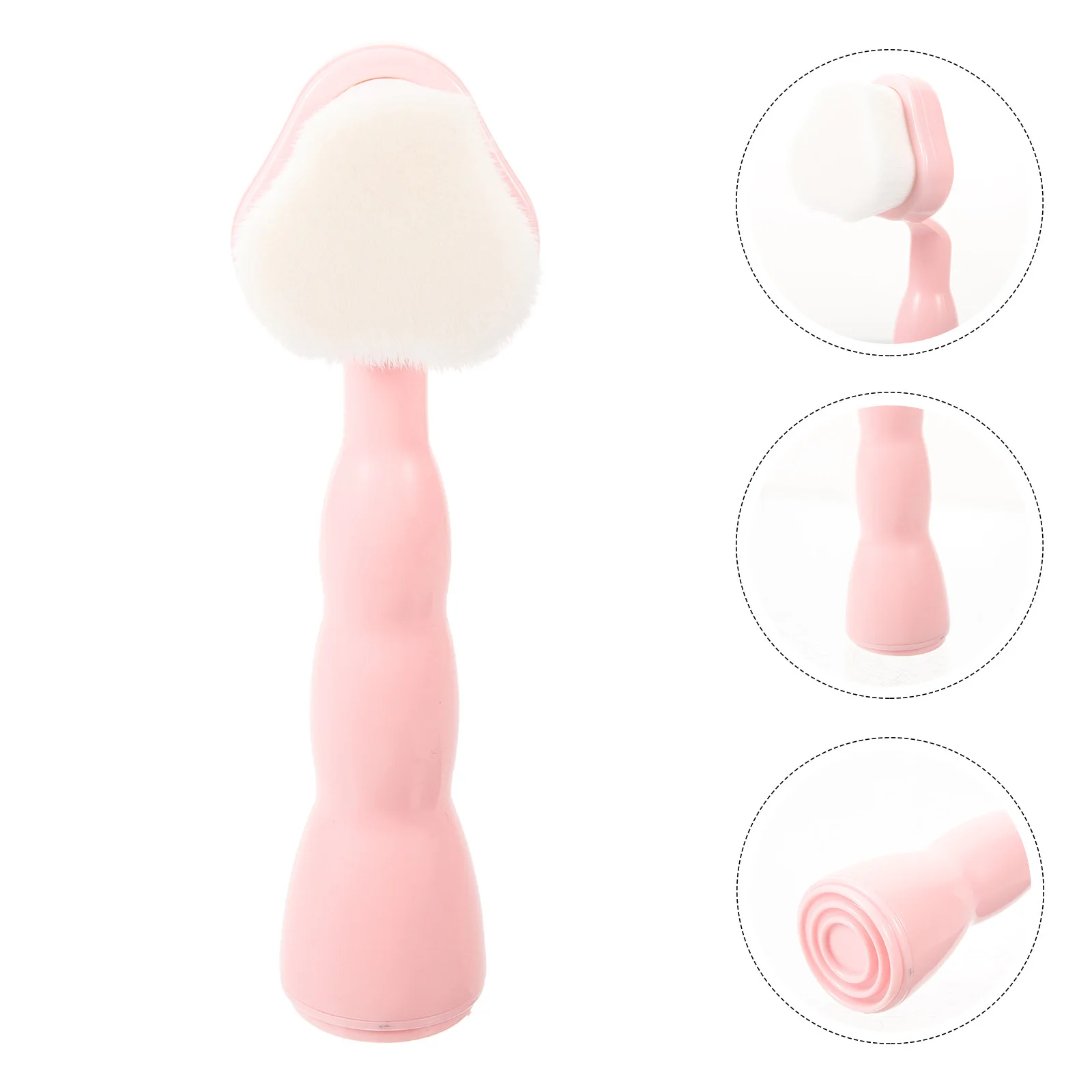 Escova de limpeza facial, material flexível e flexível, limpador de rosto doméstico, leve, portátil, escova facial para mulheres, esfoliante