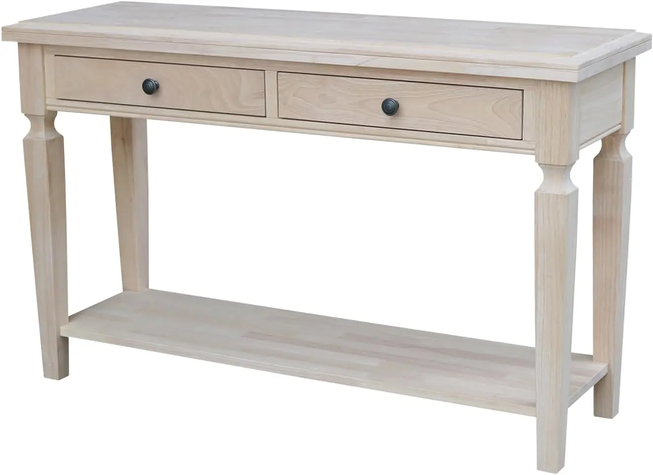 Vista Solid Wood Console/Sofa Table, Versatile Entryway Furniture, Ideal For Living Room And Office Décor - Unfinished