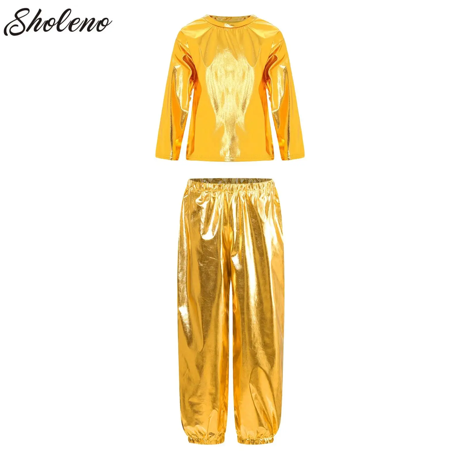 

Hip Hop Girls Clothes Jazz Dance Costume One Shoulder Crop Tops Pants Modern Street Dance Wear Hip Hop Performance Stage Clothes