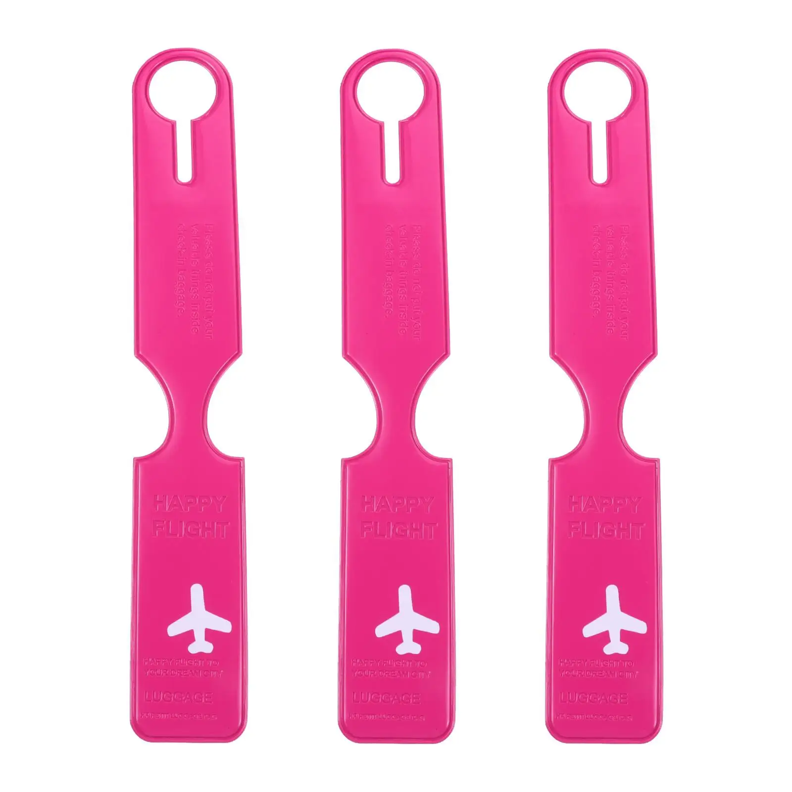 3 Pcs Adjustable Luggage Tag Miss Duffle Bag Tote Pvc Accessories for Suitcases Baggage Label