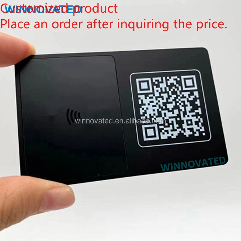 

Индивидуальный продукт 2023, горячая распродажа, заводская печать на заказ, NFC RFID металлическая визитная карточка