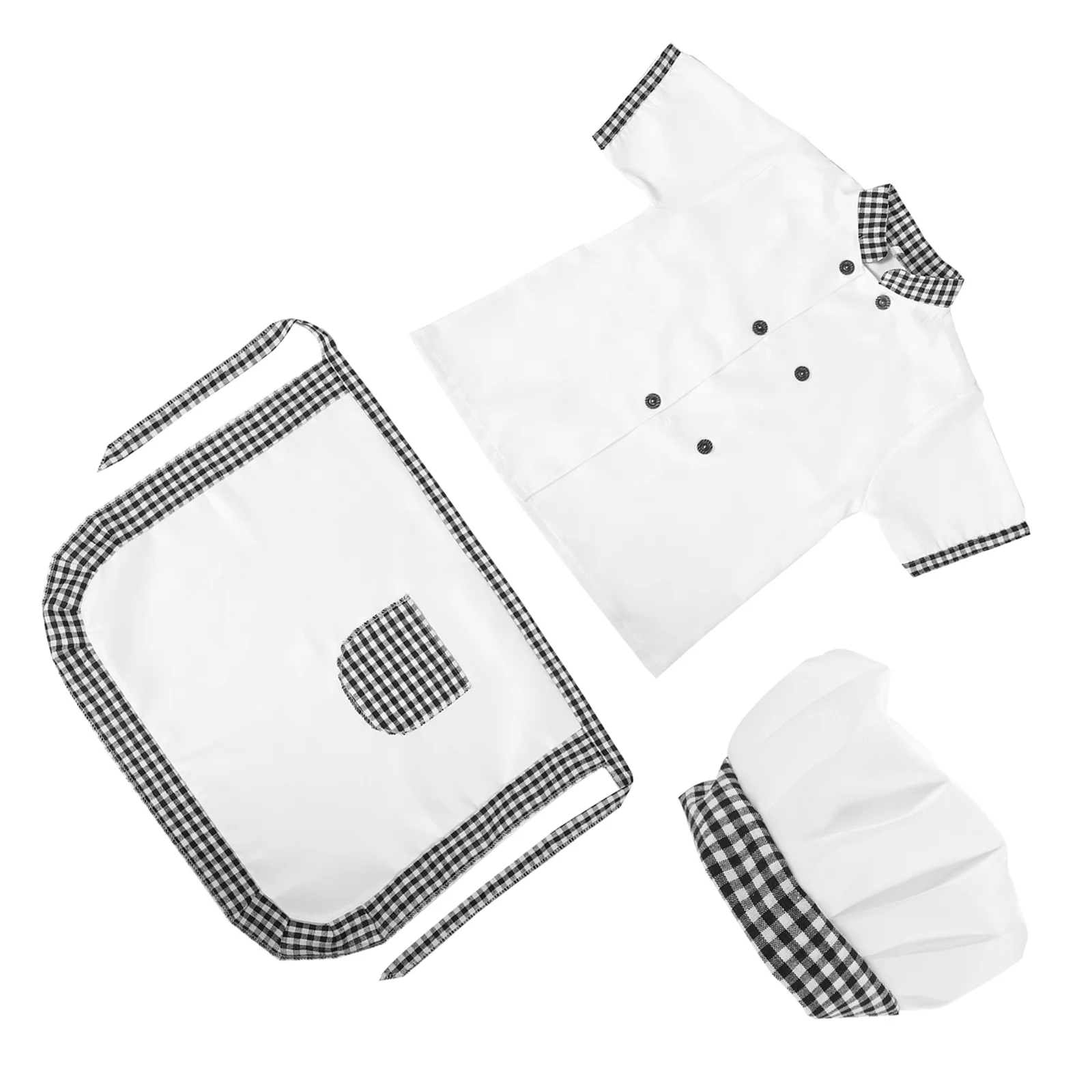 

1Set Boy Chef Outfit Stylish Kitchen Apron and Hat Combo for Baking Crafting Play Adjustable Fit Kids Career Costume