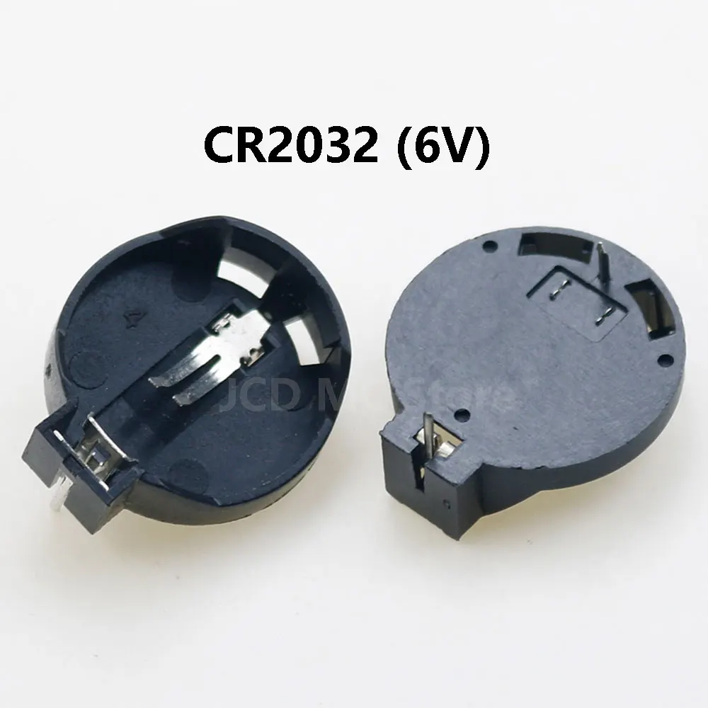 

10-100PCS CR2032 Battery Button Cell Holder Socket Case CR2032 3V inline style battery holder 2032