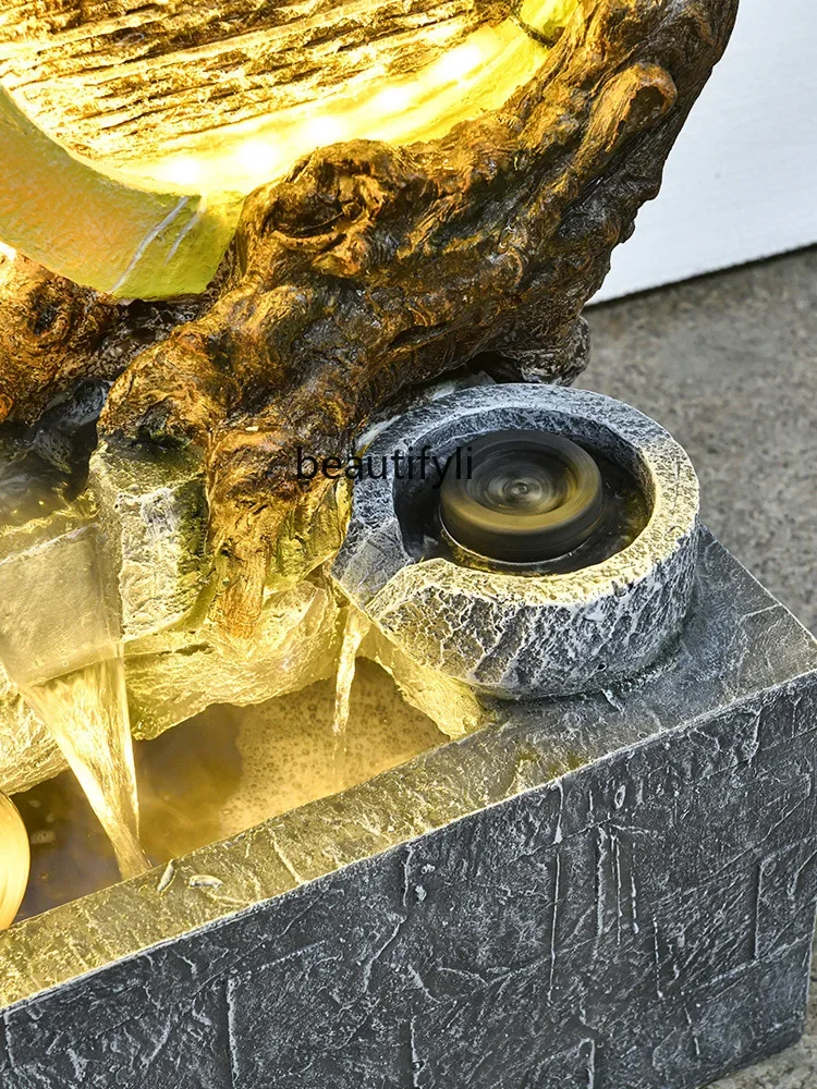 S Floor Gourd Water Rockery Fountain Lucky Decoration Home Landscape Living Room Decorations Office Opening Gifts home decor