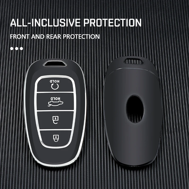 Tpu Car Key Case Cover For Hyundai Tucson Solaris Sonata Hybrid NEXO NX4 Santafe dn8 2020 2021 2022 Accessories
