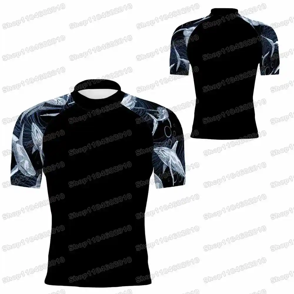 

3th Newly Summer WWF Wrestling Rash Guards Серфинг Джерси Пляжные рубашки Купальники Дайвинг Тренажерный зал ММА BJJ Мужчины Джиу-джитсу Фитнес-наборы