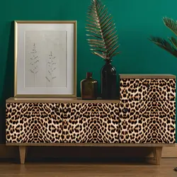 Papel de decoración con estampado de leopardo en rollos para muebles, vinilo impermeable, papel tapiz grueso de pelar y pegar, pegatina de pared autoadhesiva