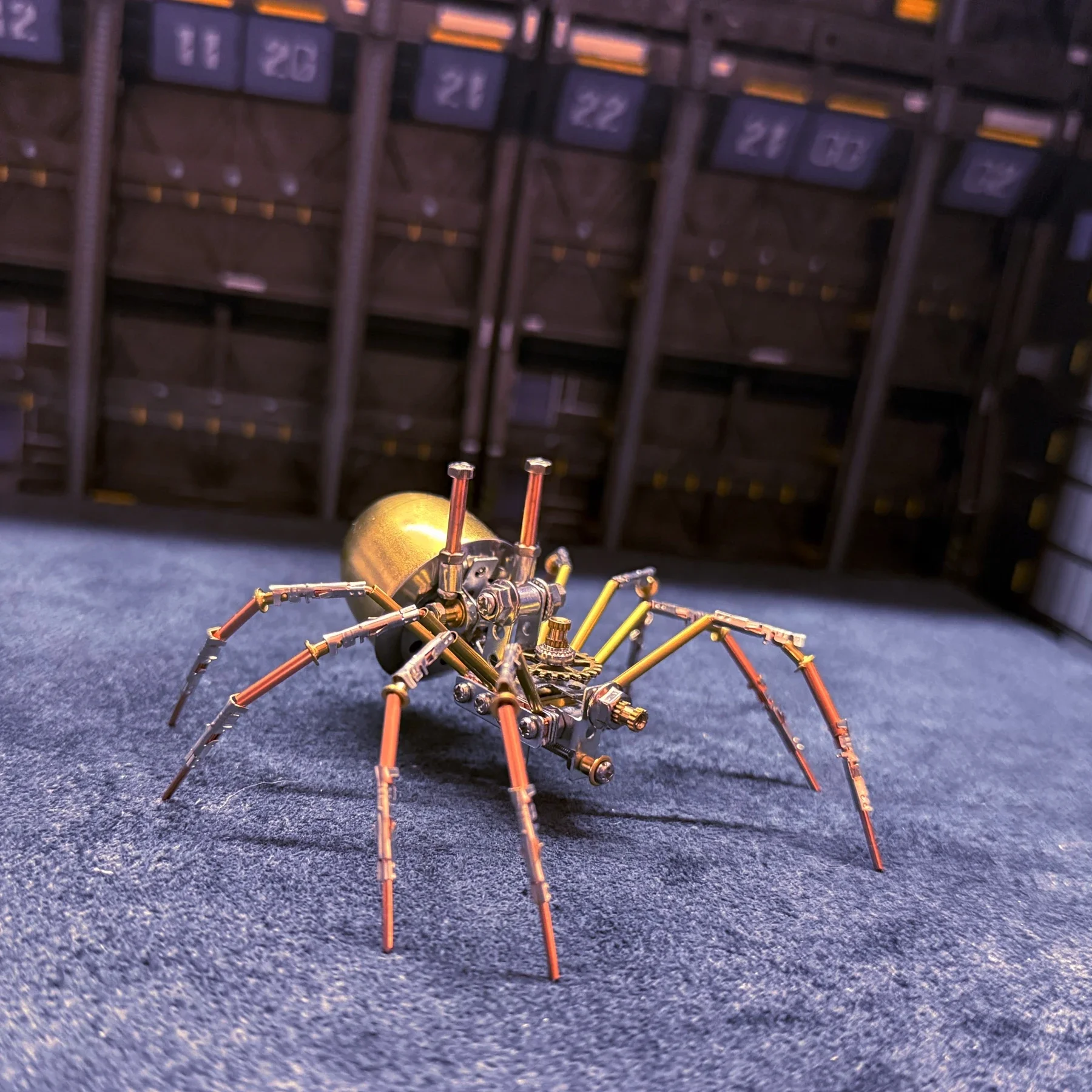 Steam-punk Mechanical Insect Spider Metal Assembly Toy Model Creative Handicraft DIY Ornament Festival Gift