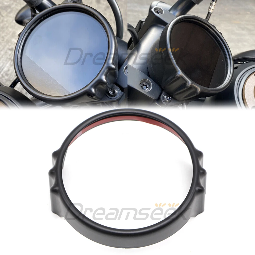 Black Speedometer Bezel Ring Cover Trim Ring for Harley Sportster S RH1250 RH1250S 2021 22 Motorcycle Gauge Protector Guard ABS