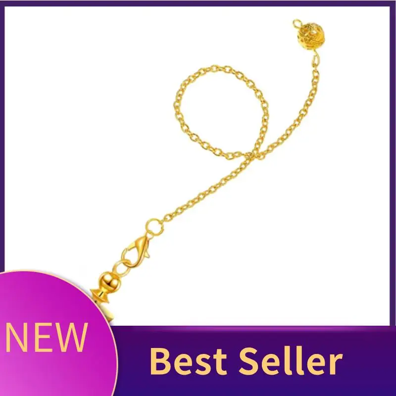 ABLU-4 Piece Dowsing Rods Copper Set Pen Shaped Gold Spirit Rods Water Divining Rods With LED Light Up Cat Ball Gold