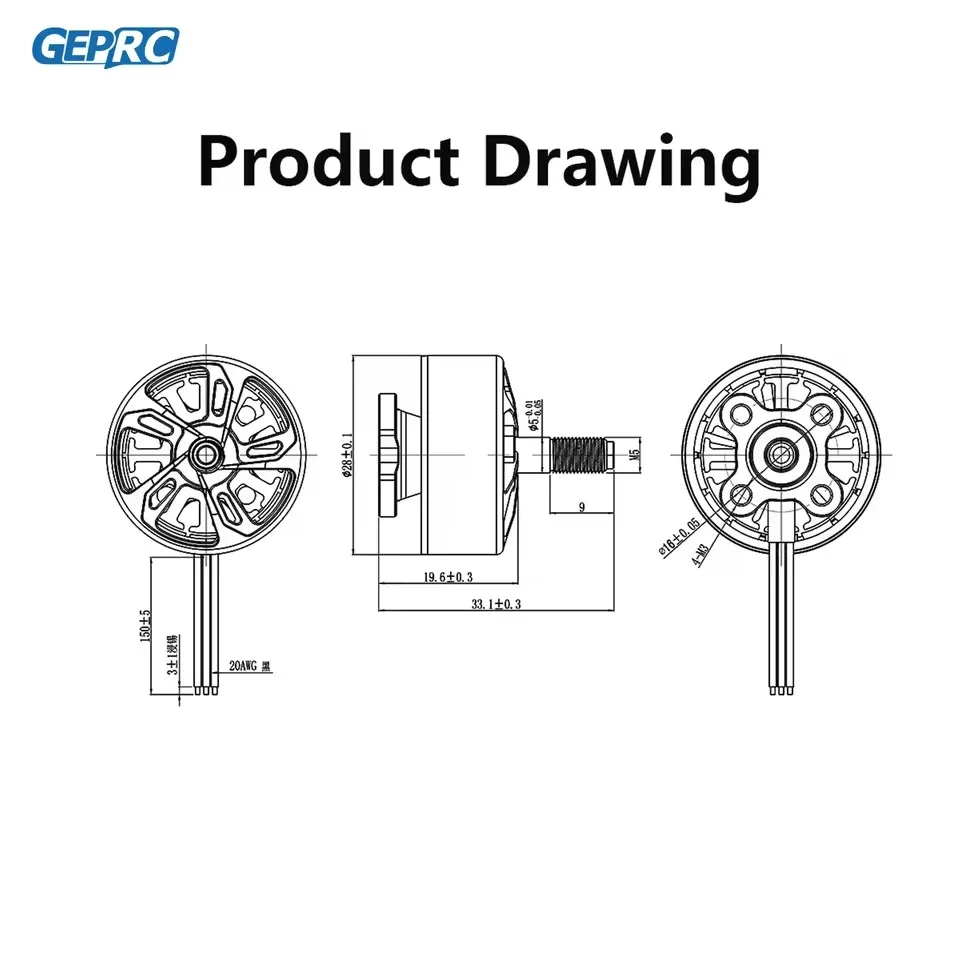 GEPRC SPEEDX2 1/2/4 قطعة 2207E موتور 1960KV 6S يبو لسباق 4 بوصة-5 بوصة FPV Quads #5