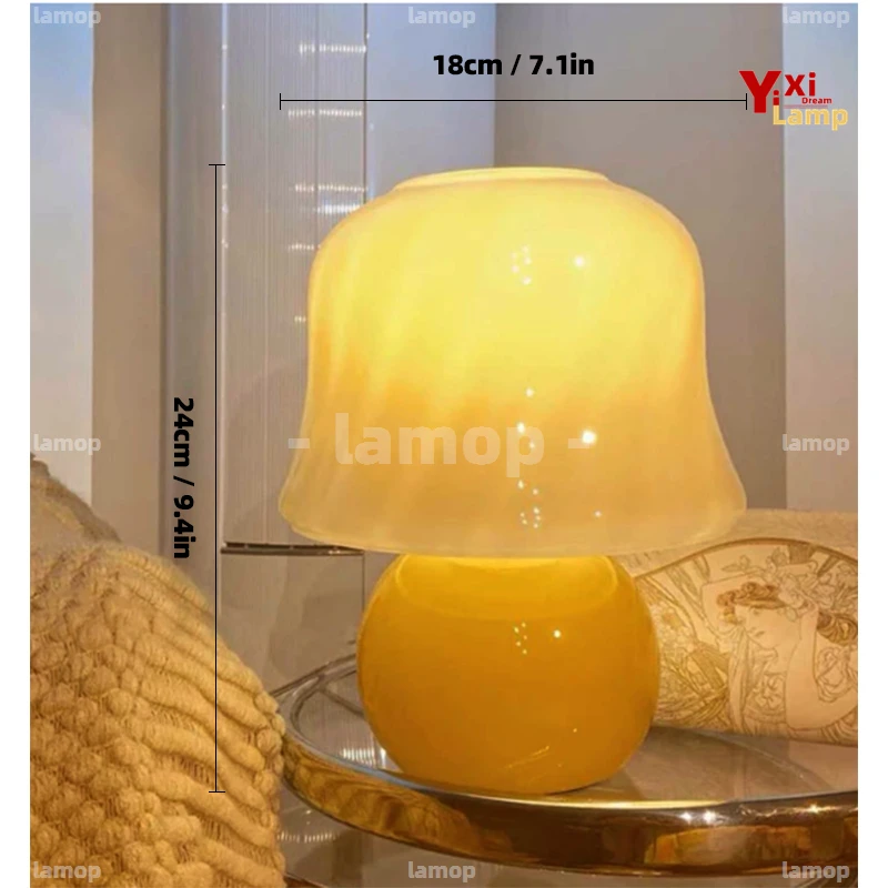 Murano Glass Candy Jelly Table Lamp Even Light Output Minimalist Furnishing Light For Side Table Dorm Household Display