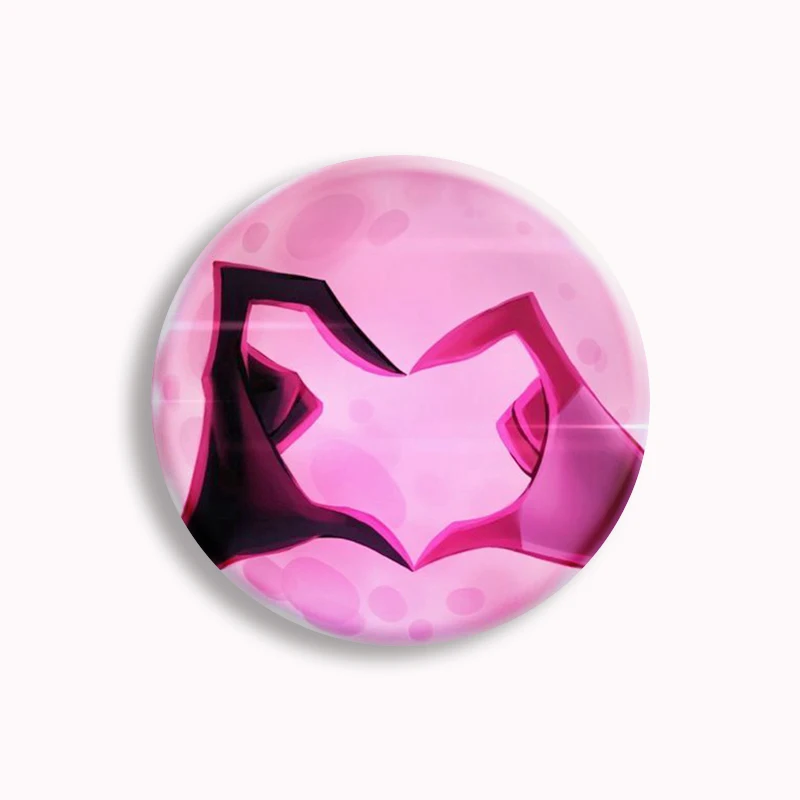 Pin de botón creativo de Anime Helluva Boss, insignia de broche de Millie, Loona fizzaroli, Kawaii, accesorios para bolsos, collares para fanáticos, 31 estilos, 58mm