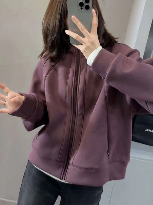 

plus Size Hooded Zipper Cardigan Jacket Women's Spring 2026 New Style Lazy Slimming Loose Sweatshirt Korean Style Streetwear
