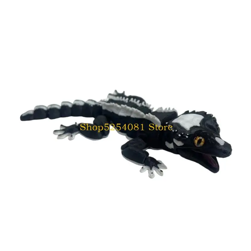 AXYC 3D Printed Realistic Crested Geckos Lizards Model With Movable Joints And Base For Kids Education