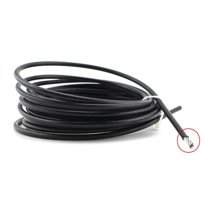 10 metri di diametro 1mm-6mm 304 acciaio inossidabile nero rivestito in PVC fune metallica 7*7/7*19 struttura morbida Wirerope filo di acciaio