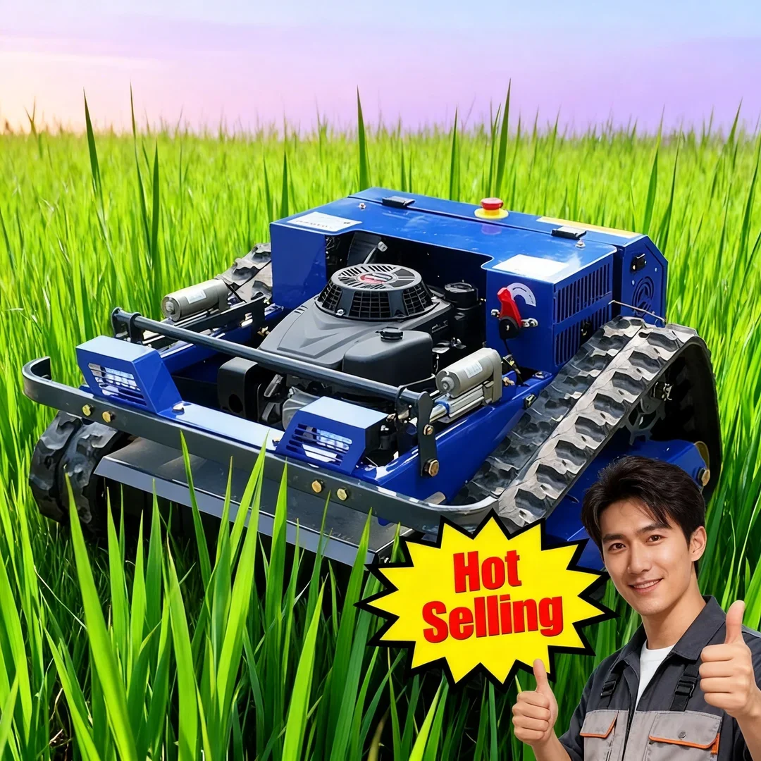

Customized Automatic Zero Turn Robot Mower 550mm Cutting Width Remote Control Crawler Grass Cutter Factory Price