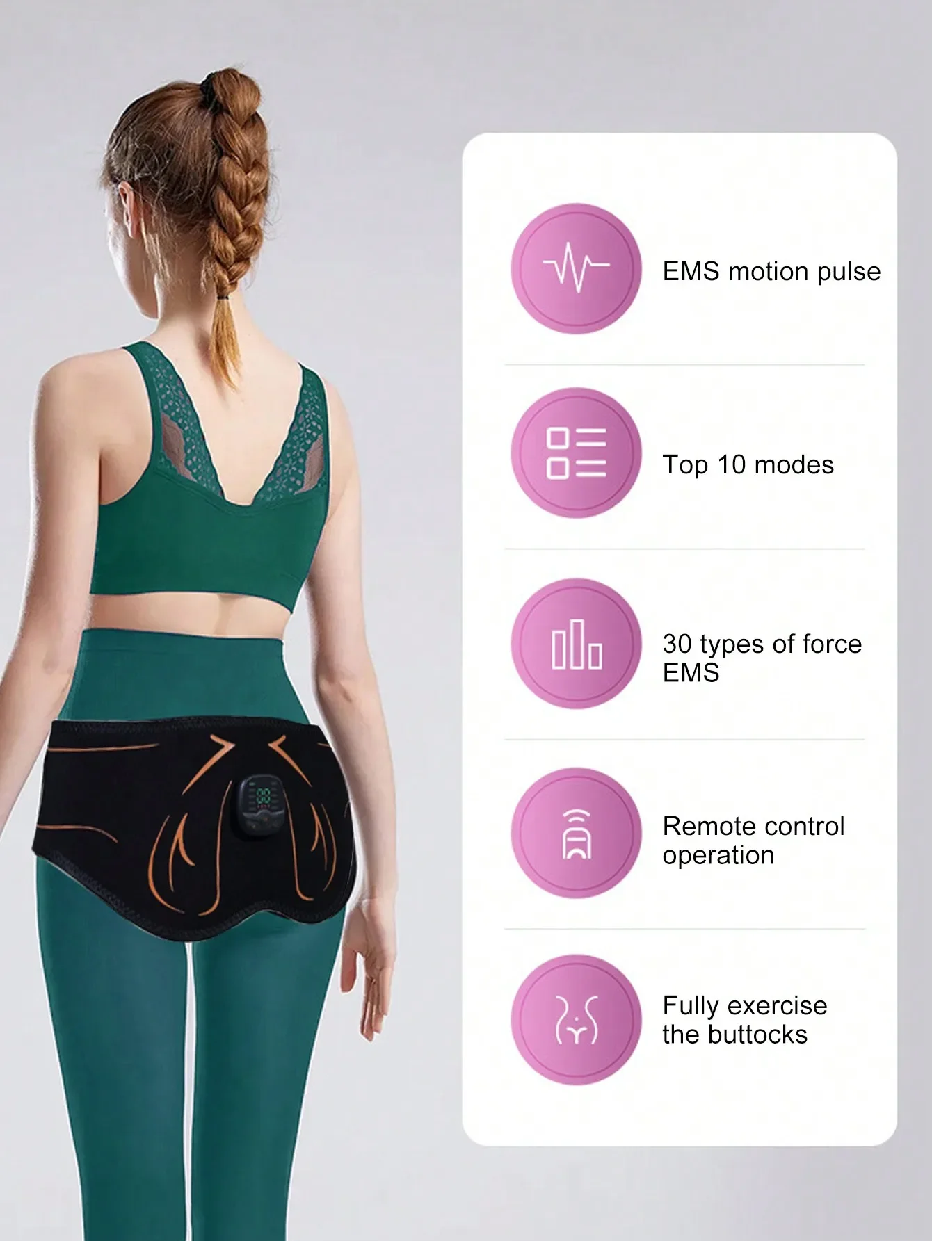 Electric EMS Hips Trainer Butt Muscle Stimulator With Remote Control Buttocks Toner Lifting Body Equipment