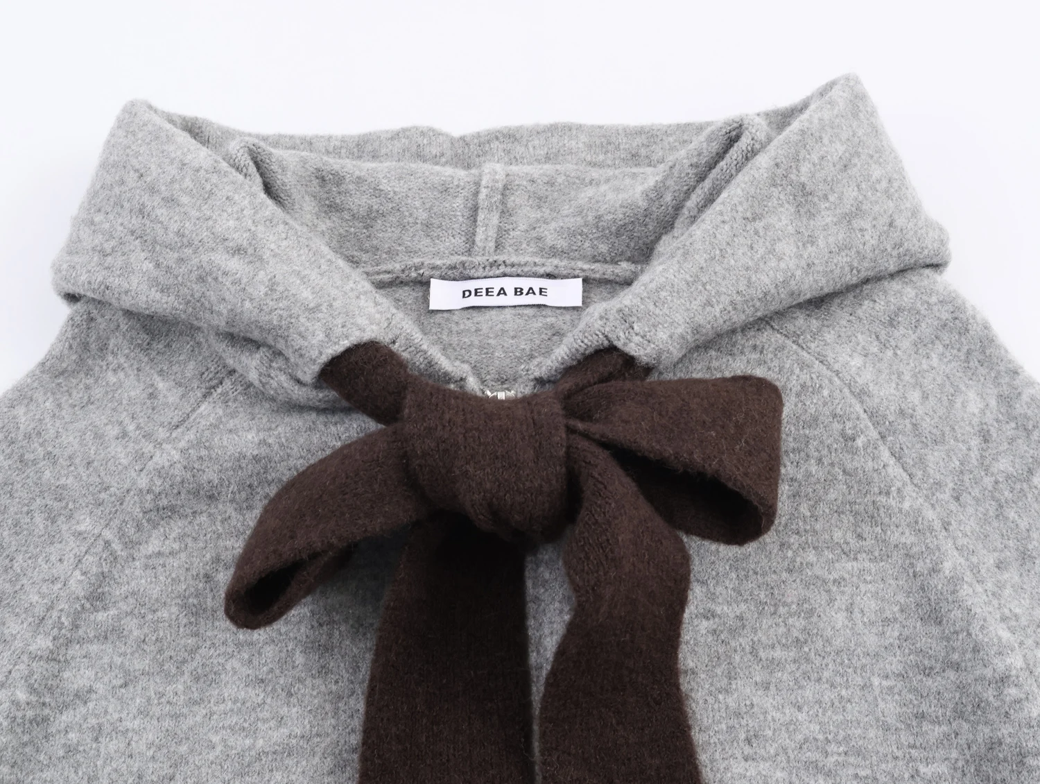 DEEABAE-cárdigan con capucha de manga larga para mujer, chaqueta informal y versátil de punto con lazo, otoño