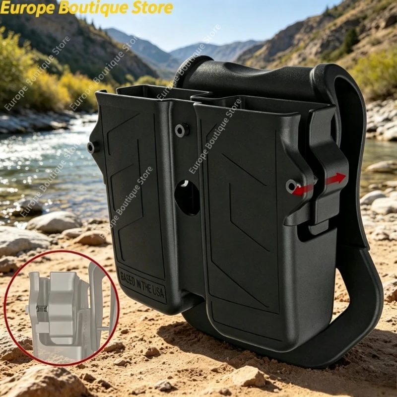 

Standard Clip Holder 9mm 10mm .40 .45 Double Single Stack Clip Bag Outdoor Carry Belt Organizer