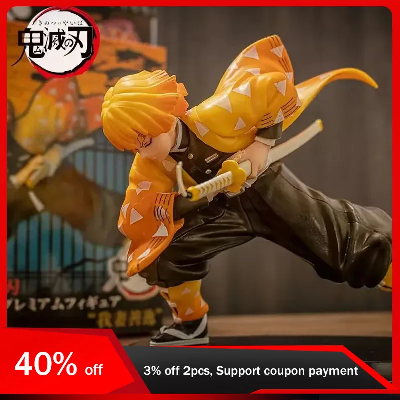 14cm Demon Slayer Figure Agatsuma Zenitsu Action Figure PVC Figurine Model Ornaments Children\'s Toy Doll Boys Gifts Collectibles