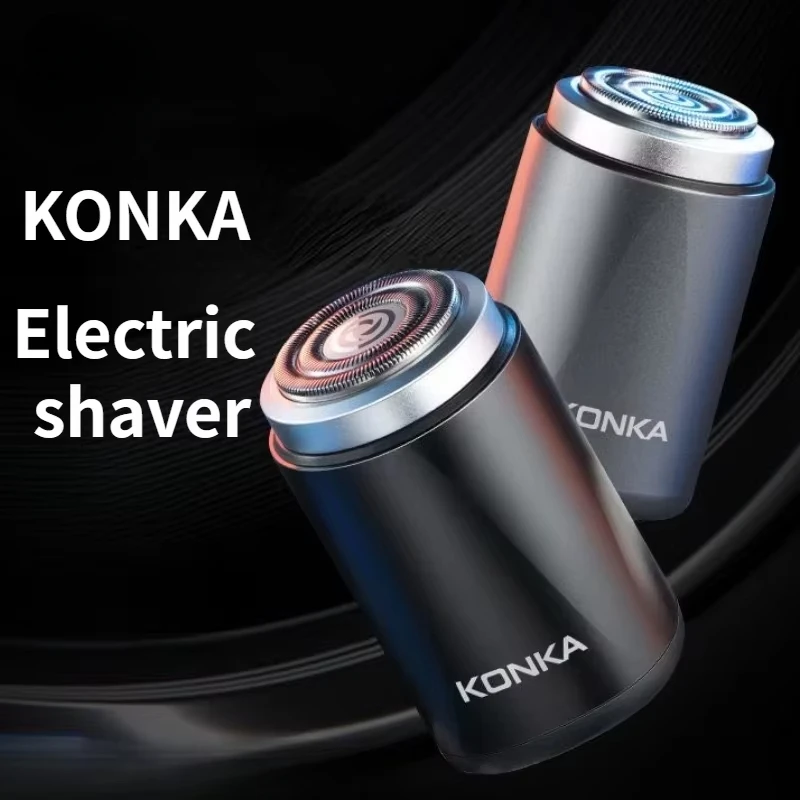 Xiaomi KONKA Mini Portable Electric Shaver Quick Cleaning Strong High Speed Type-c Rechargeable Busines Travel Waterproof Shaver